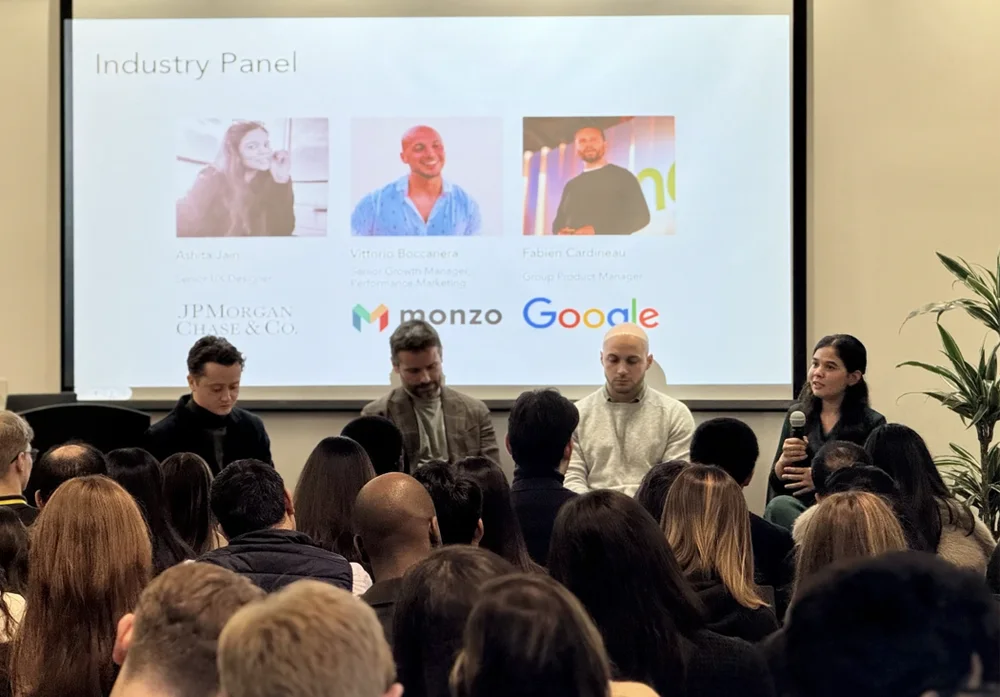 Ashita speaking on an industry panel